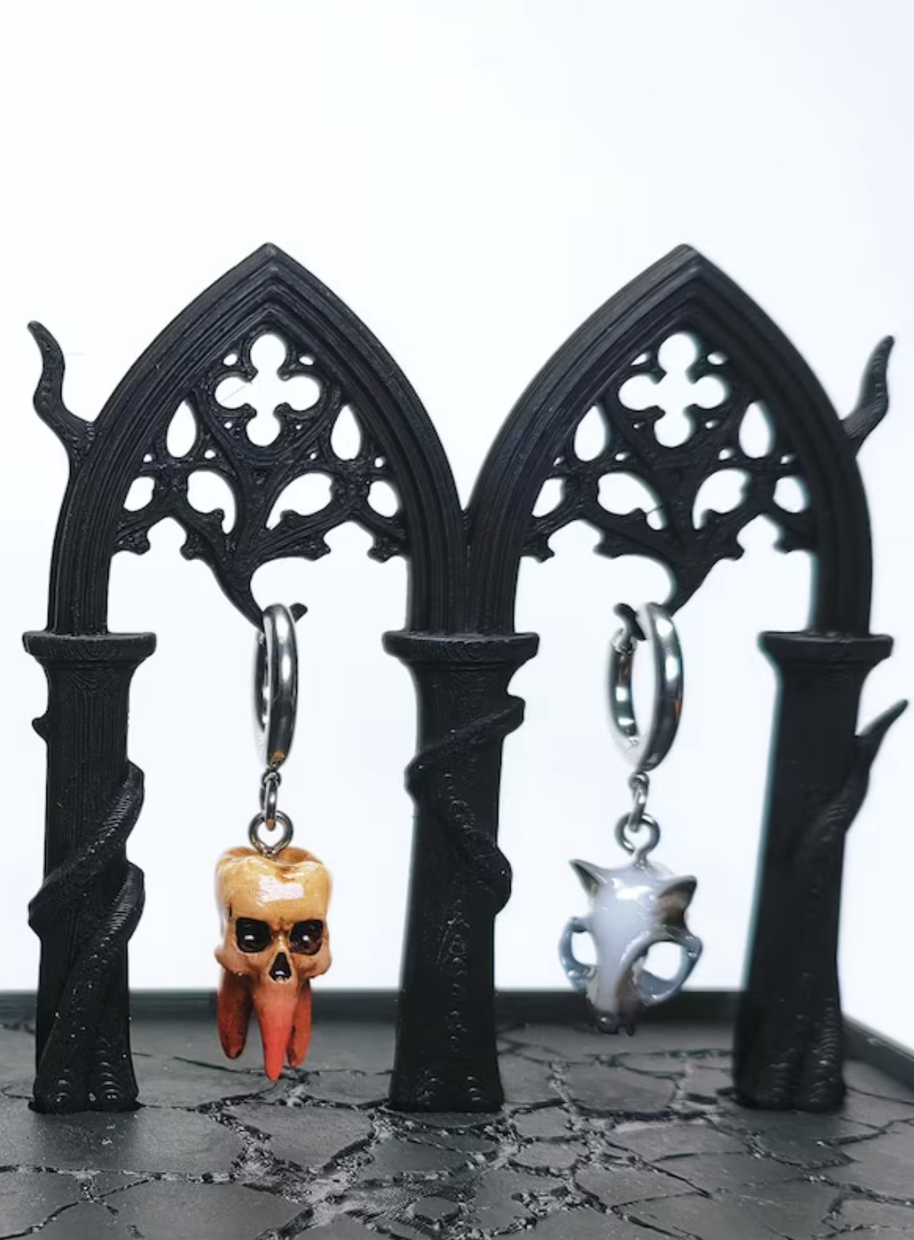 Decay Tooth Hoop Earrings