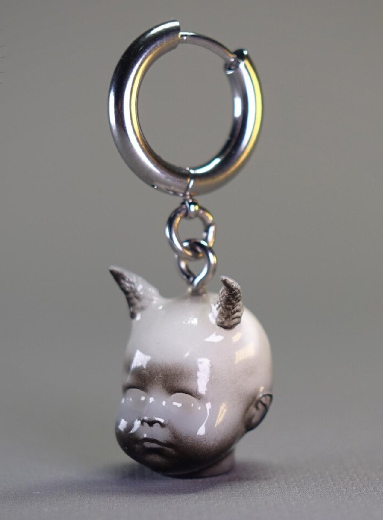 Baby Devil Ghost Hoop Earrings