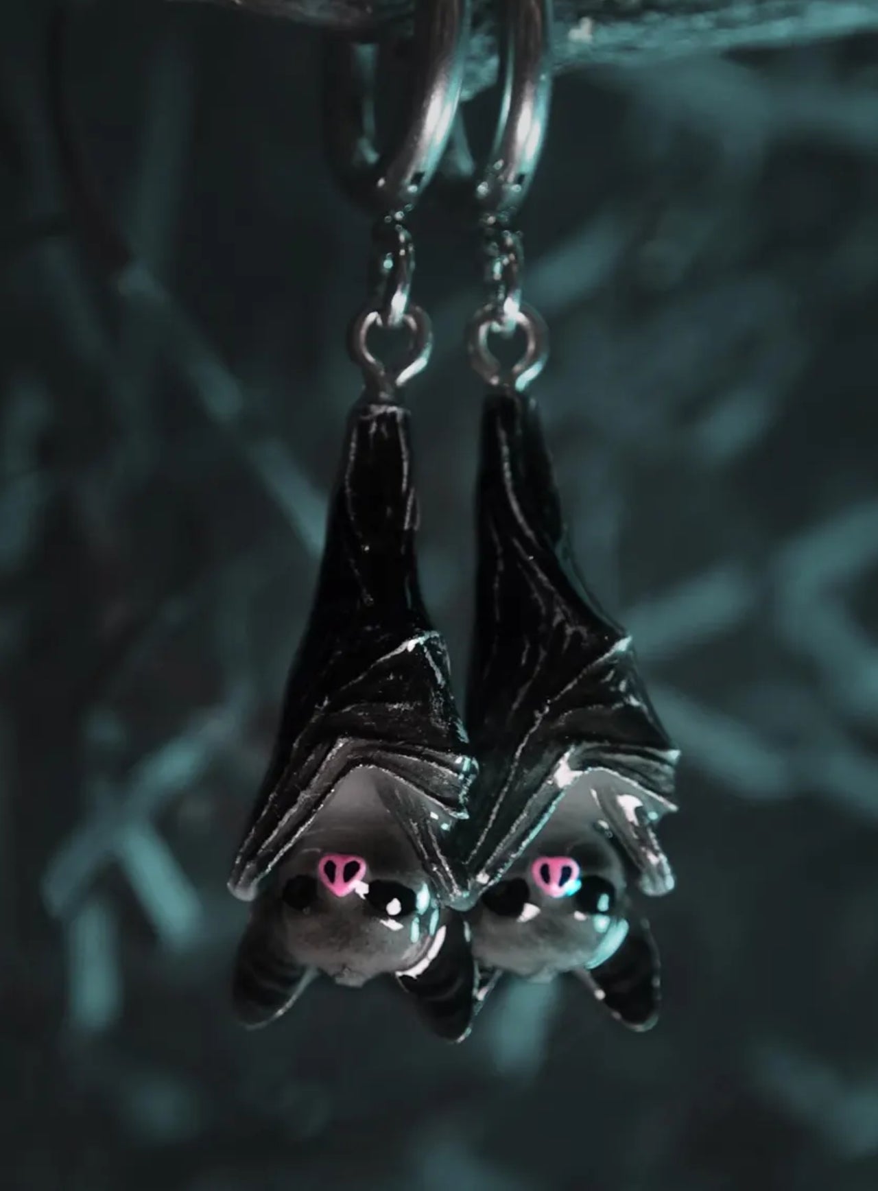 Phantom Bat Hoop Earrings
