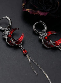 Crescent Moon Dangle Earrings