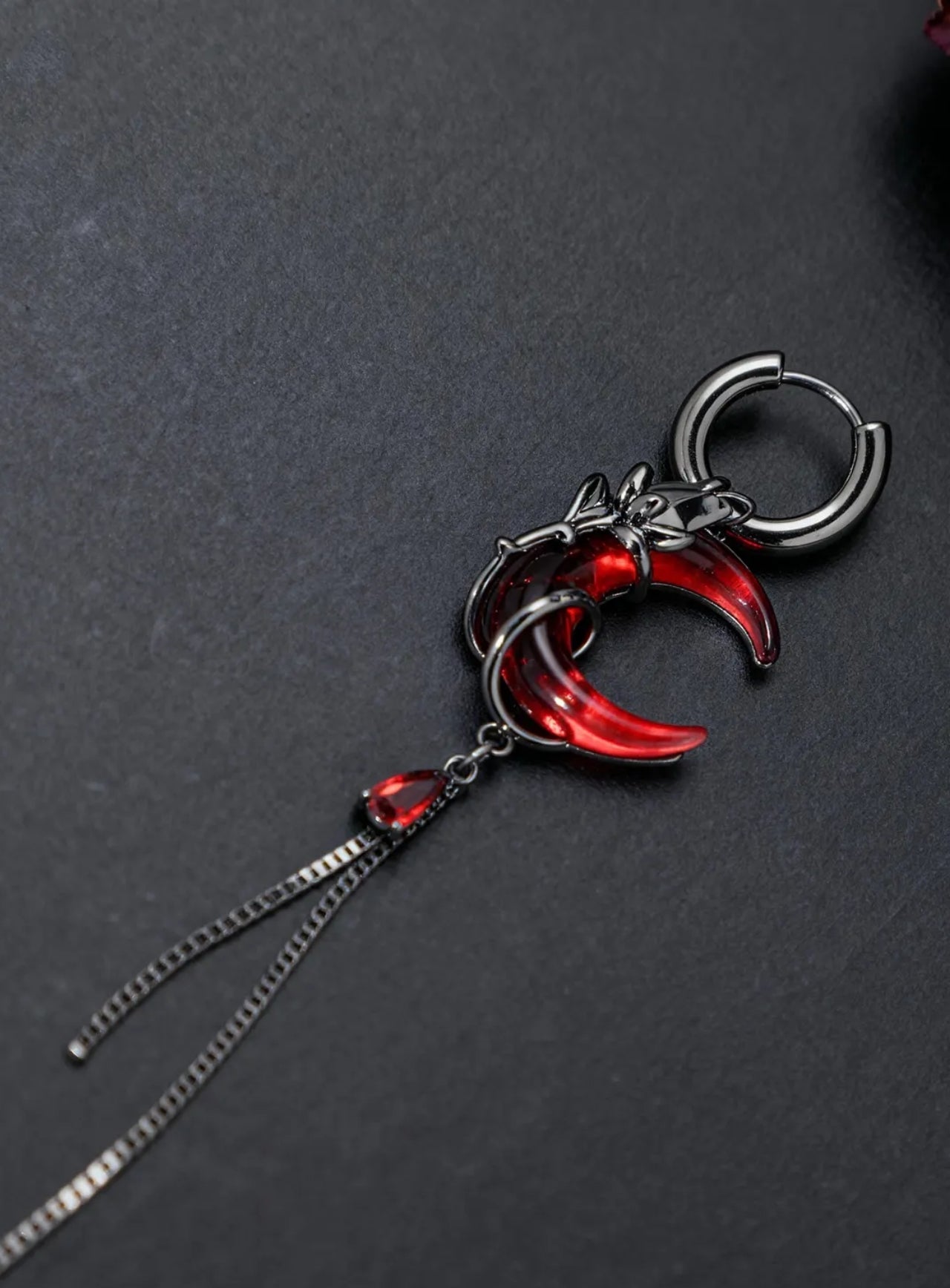 Crescent Moon Dangle Earrings