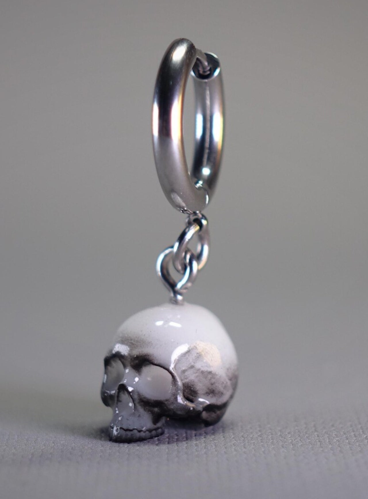 Midnight Skull Hoop Earrings