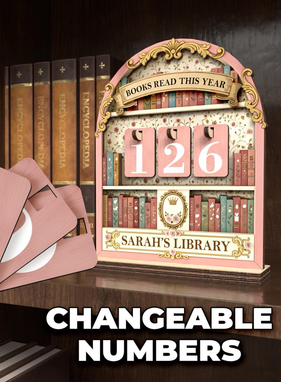 Vintage Book Read Tracker 5 (Pink)