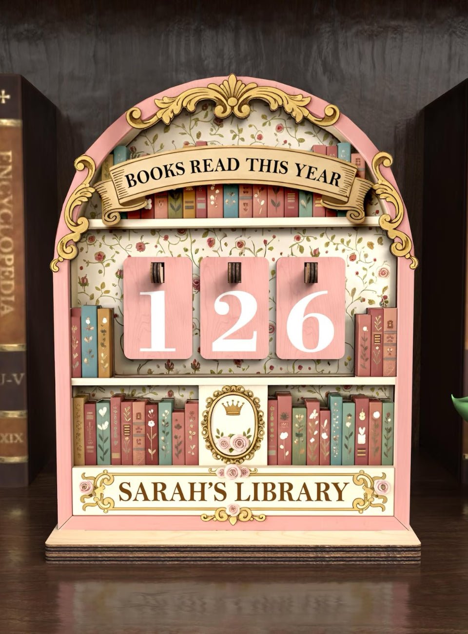 Vintage Book Read Tracker 2 (Pink)