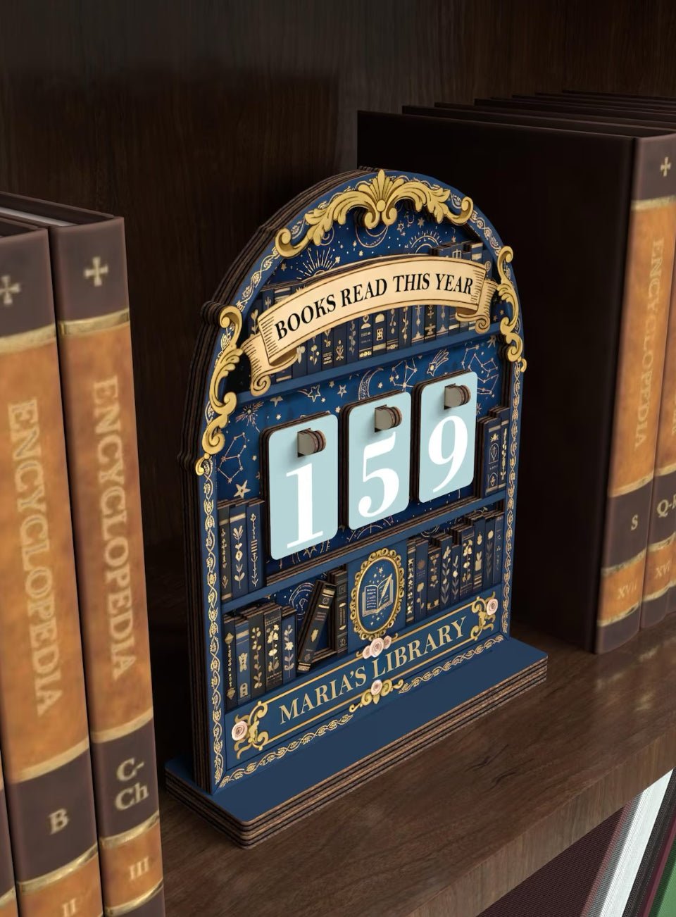 Vintage Book Read Tracker 12 (Blue)
