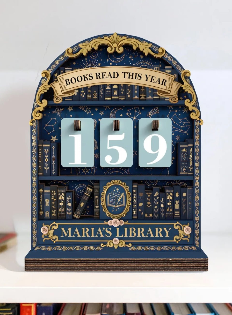 Vintage Book Read Tracker 8 (Blue)