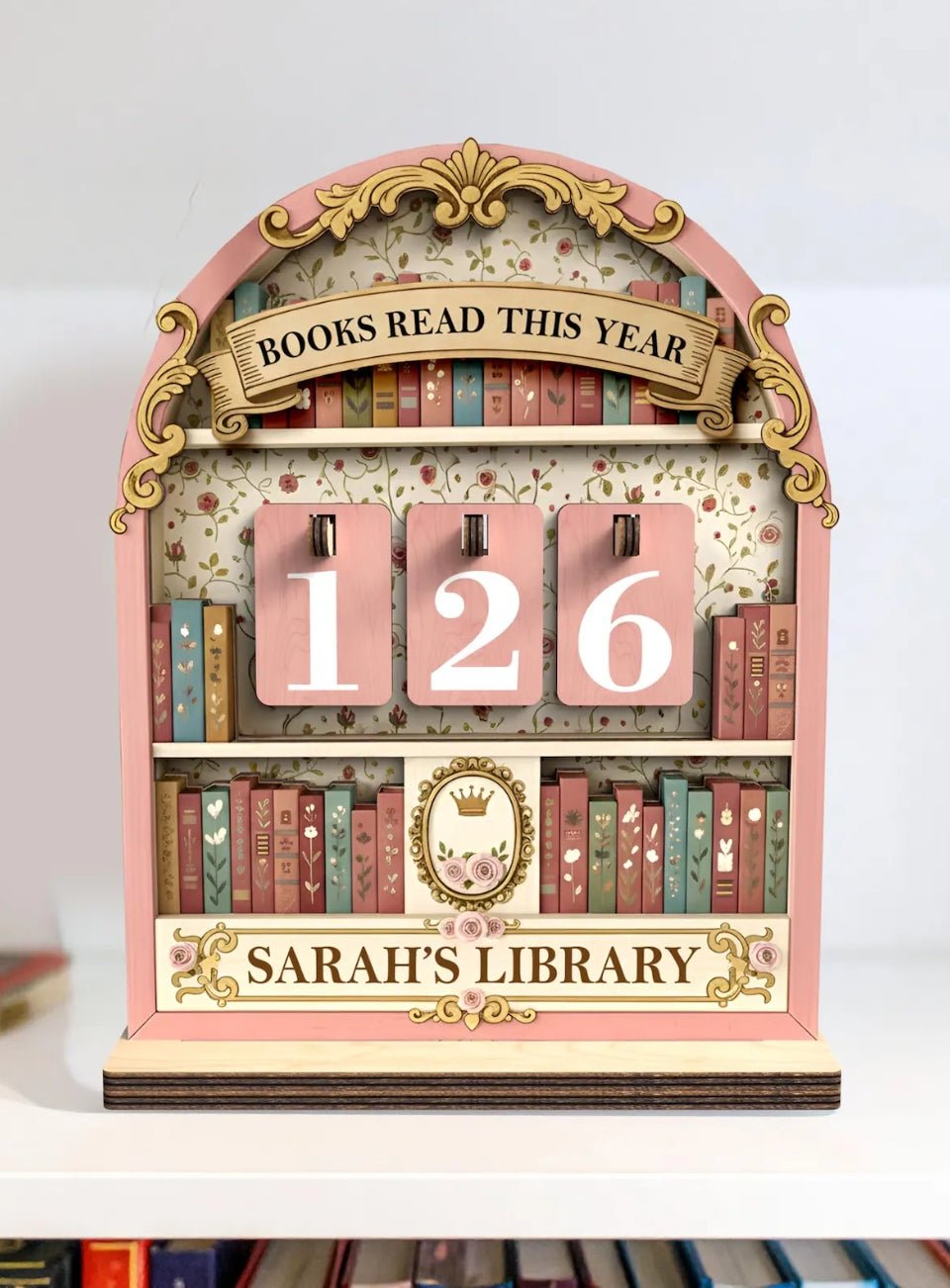 Vintage Book Read Tracker (Pink)