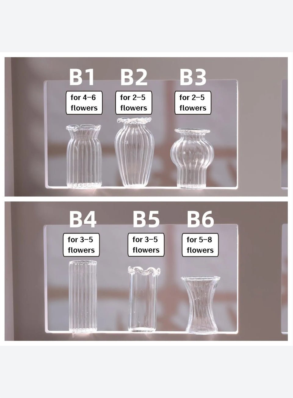Glass Birth Month Flower Vase