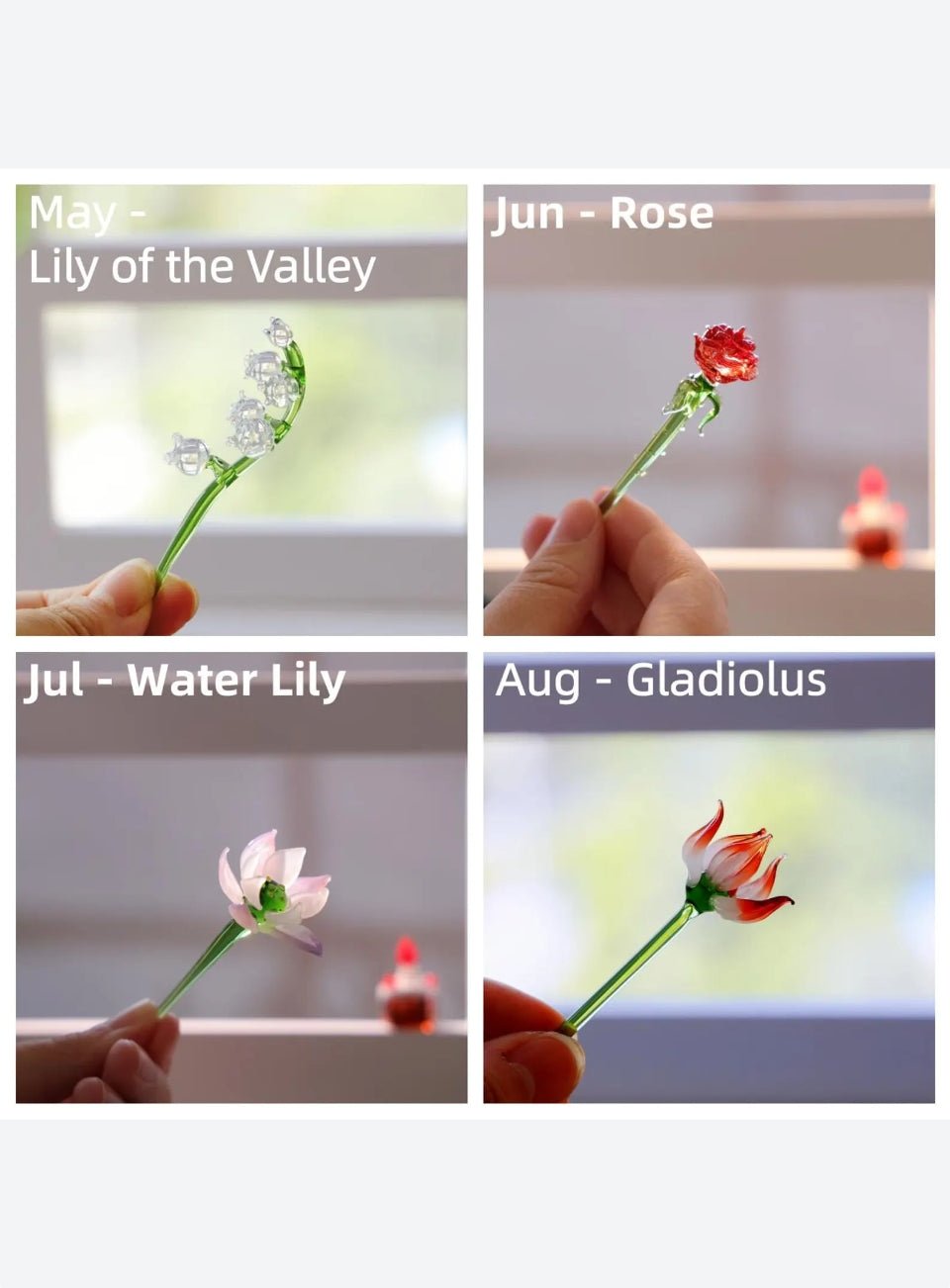 Glass Birth Month Flower