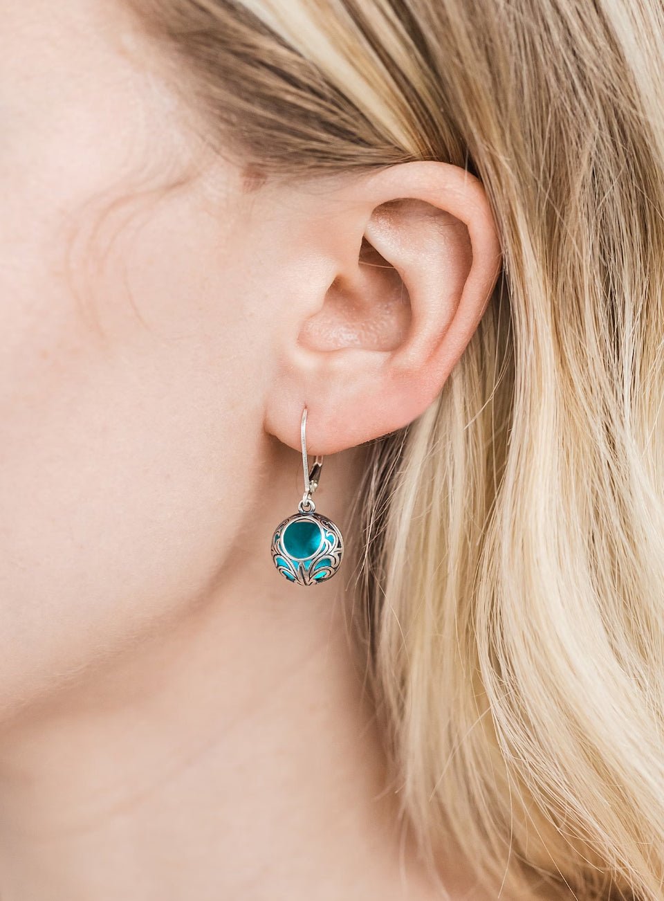 Recycled Mason Jar Glass Earrings