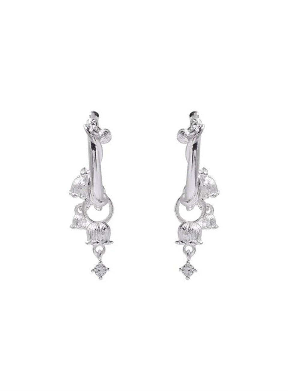 Lily of the Valley Hoop Earrings