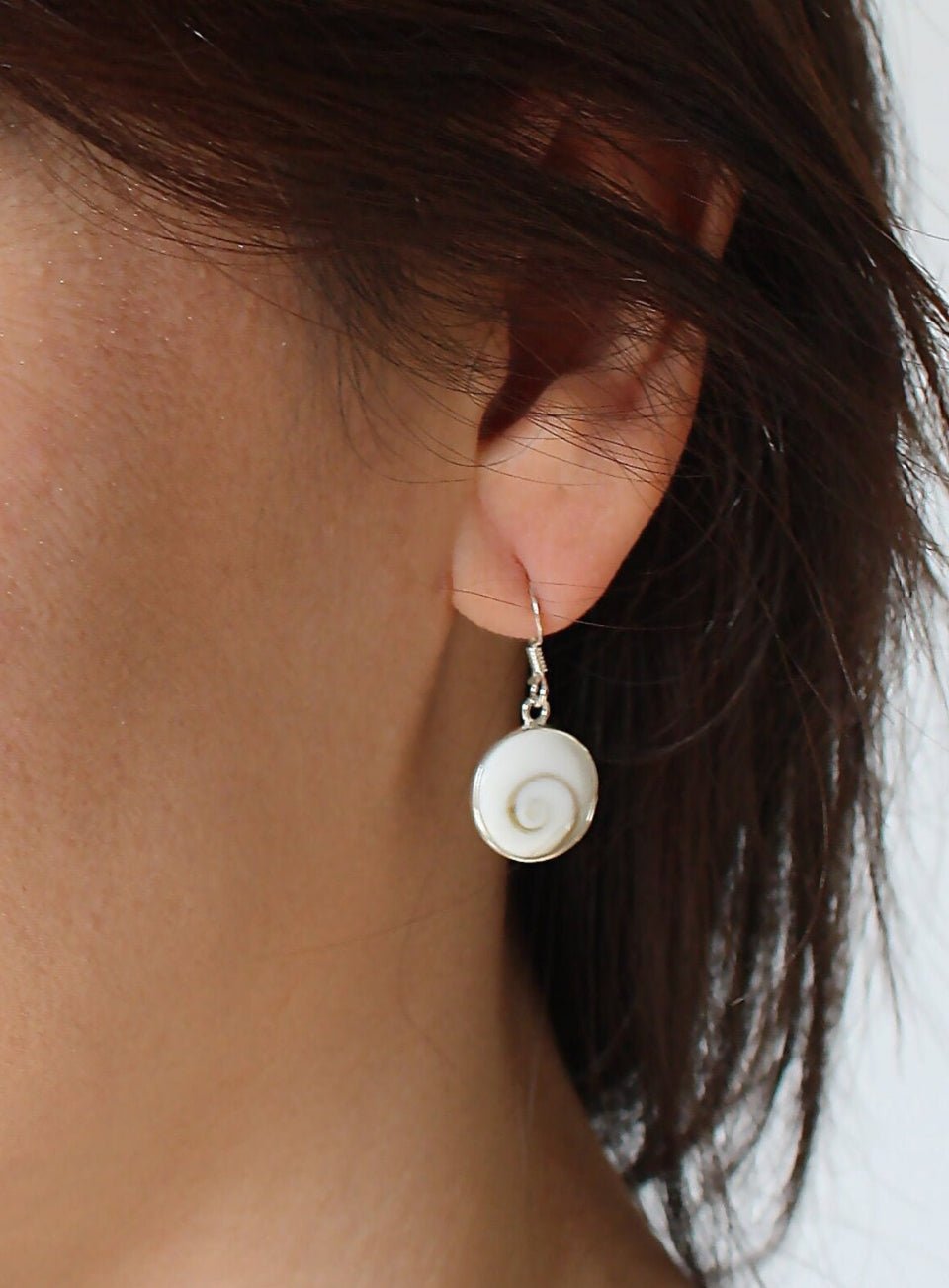 Shiva Eye Shell Dangle Earrings