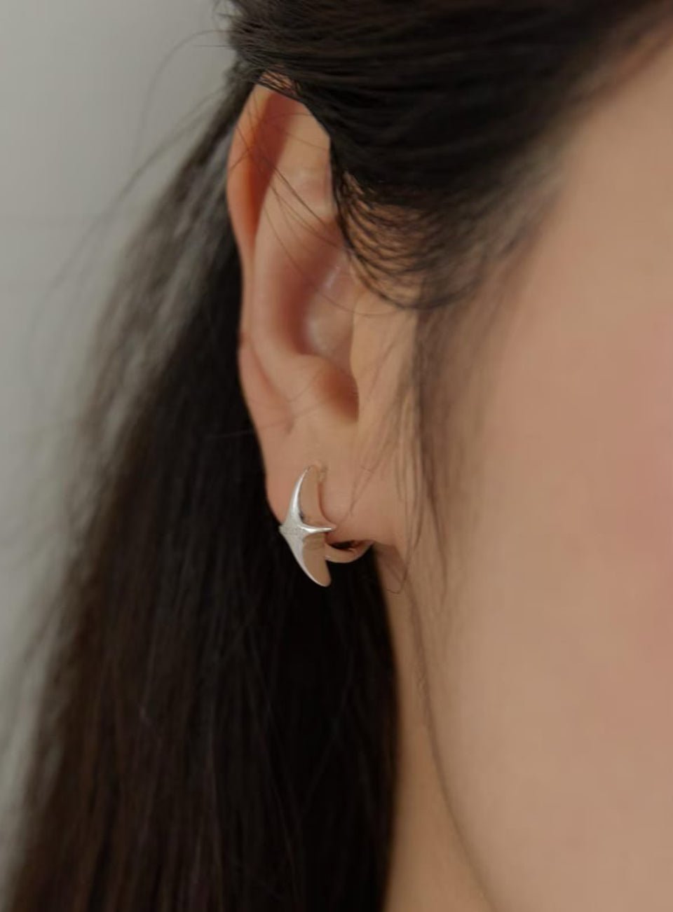 North Star Starburst Huggie Hoop Earrings