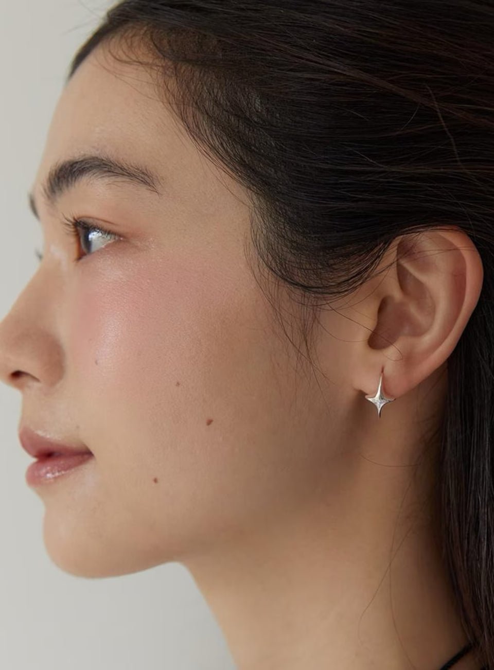 North Star Starburst Huggie Hoop Earrings