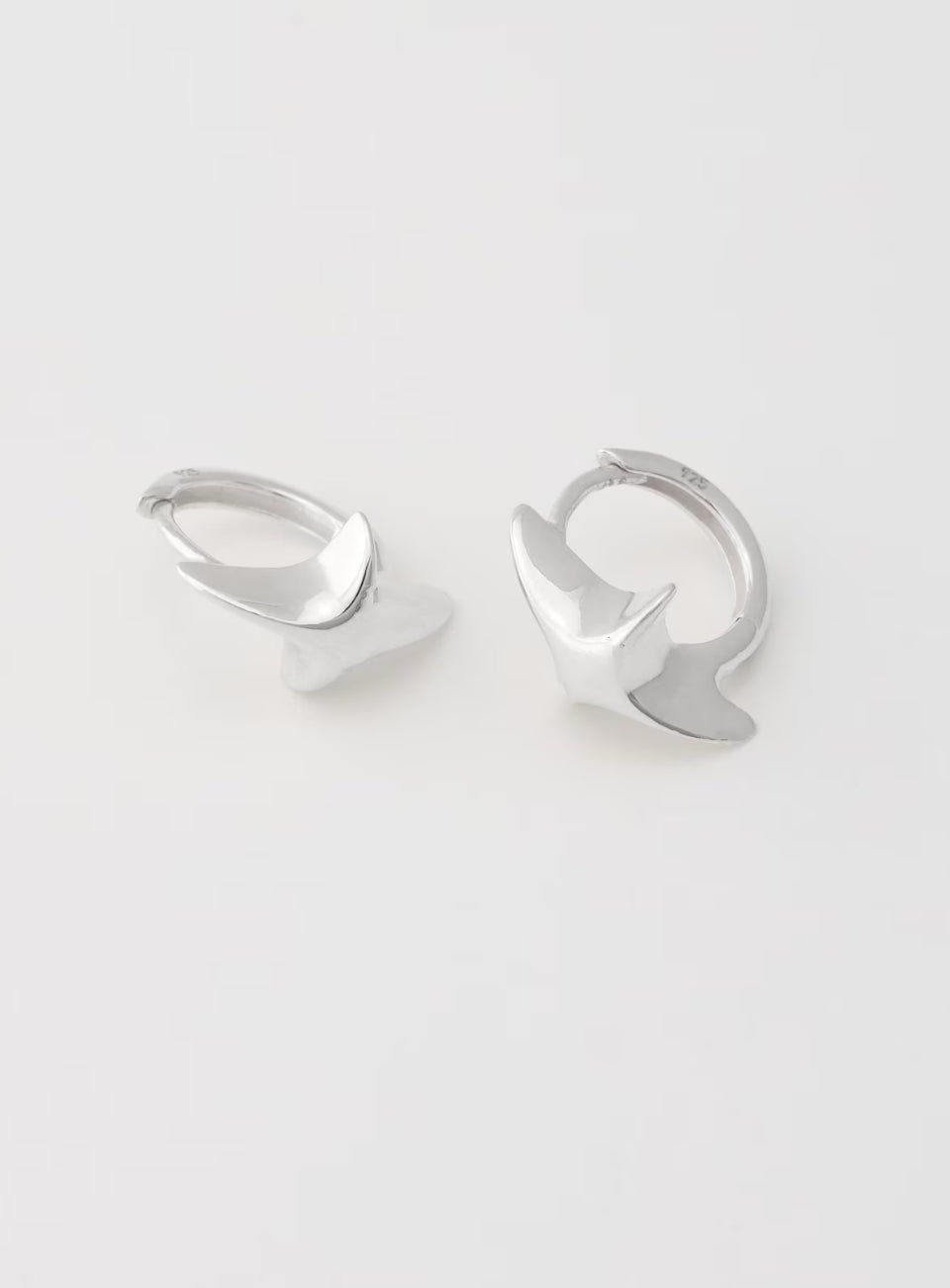 North Star Starburst Huggie Hoop Earrings