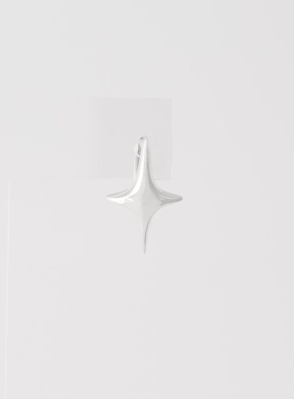 North Star Starburst Huggie Hoop Earrings