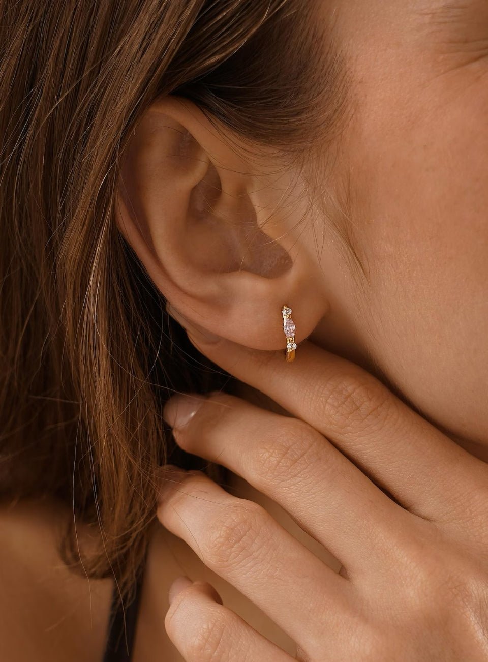 Mini Birthstone Huggie Hoop Earrings