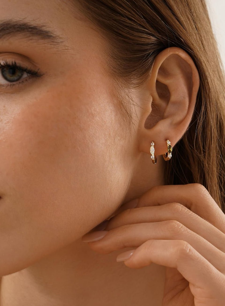 Mini Birthstone Huggie Hoop Earrings