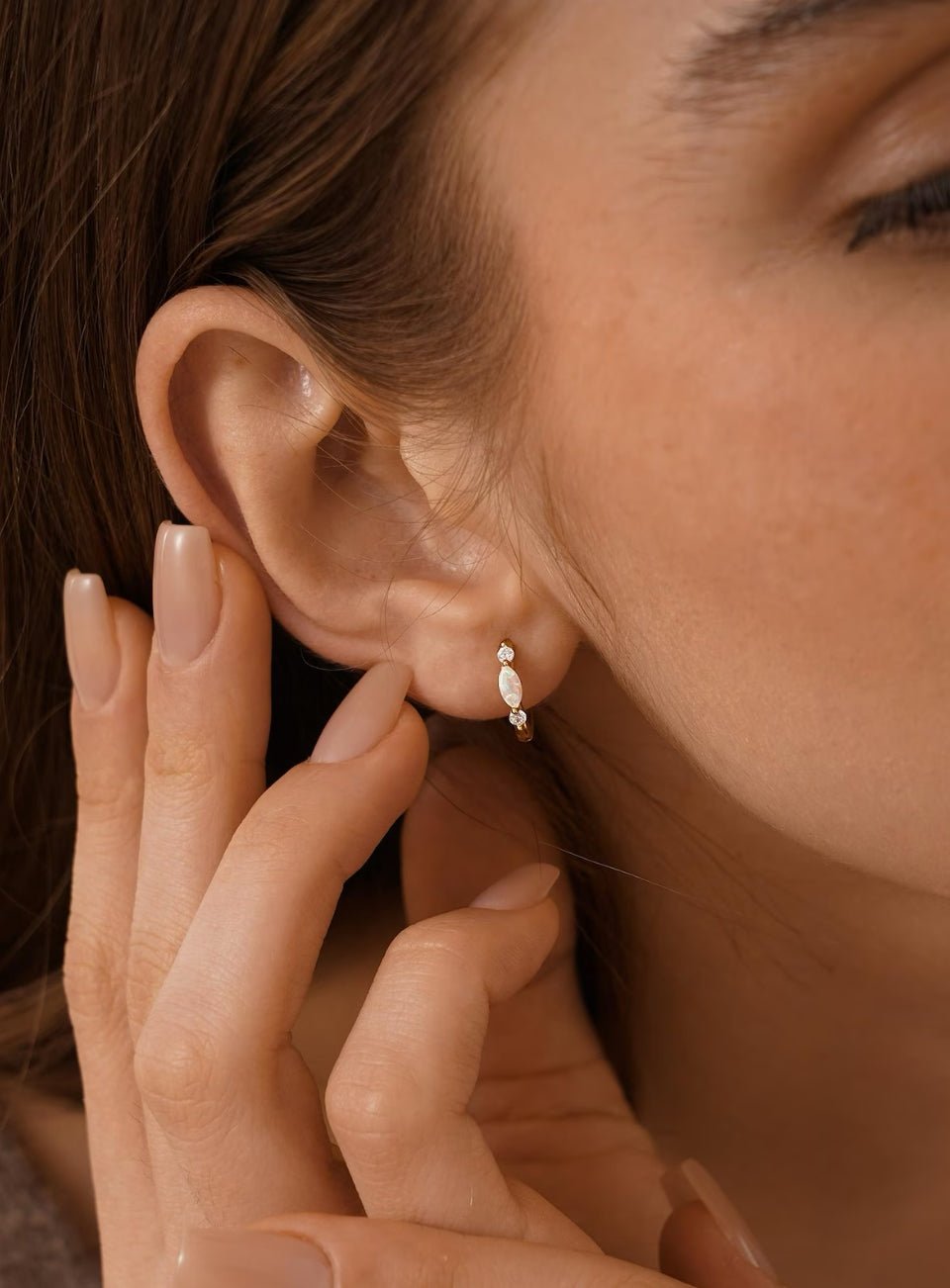 Mini Birthstone Huggie Hoop Earrings