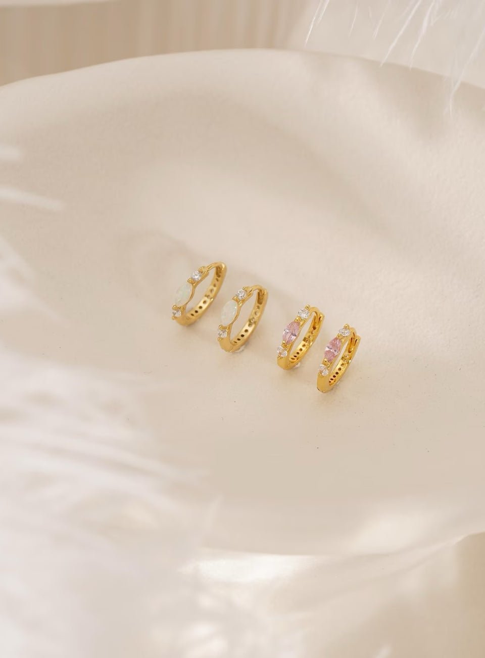 Mini Birthstone Huggie Hoop Earrings