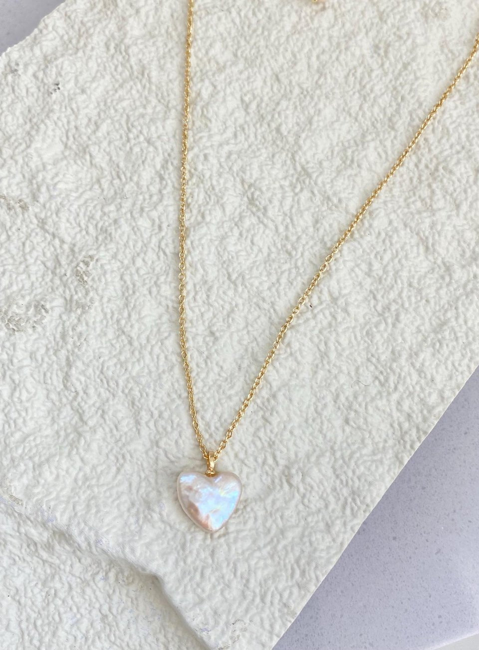 Heart Shaped Pearl Earrings