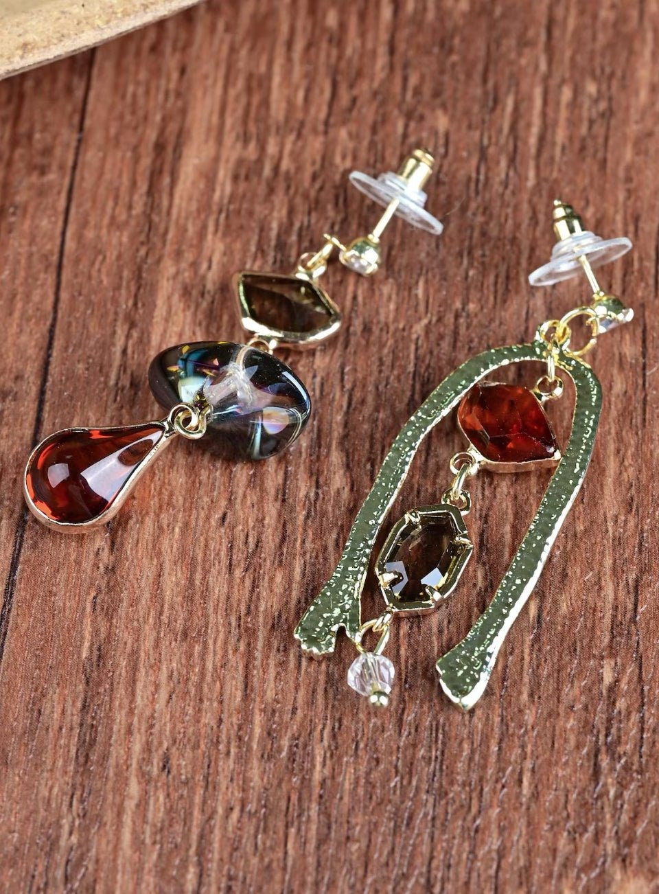 Abstract Asymmetrical Drop Earrings