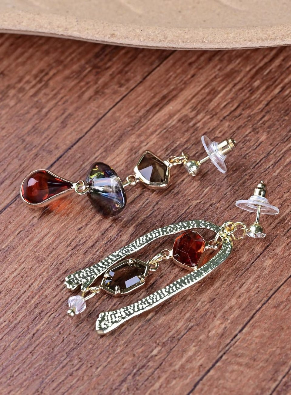 Abstract Asymmetrical Drop Earrings