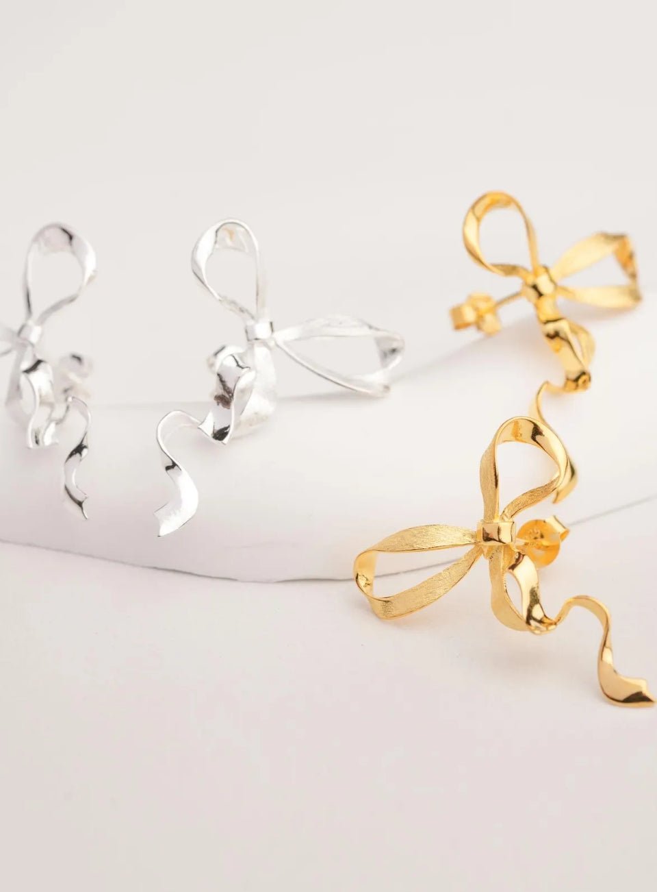 Ribbon Bow Drop Earrings