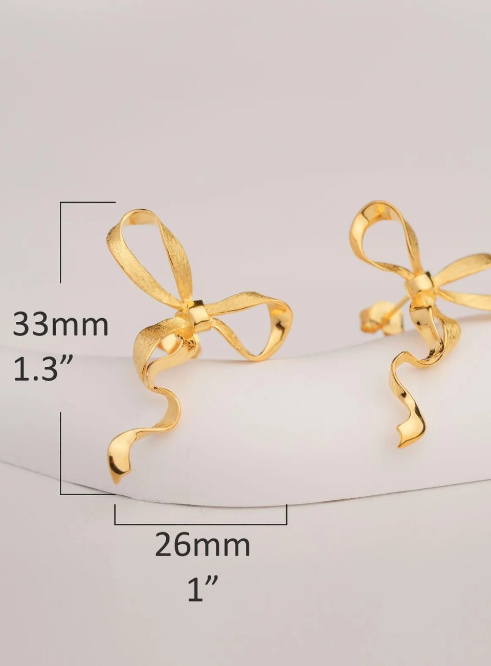 Ribbon Bow Drop Earrings