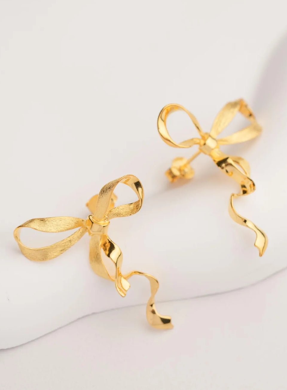 Ribbon Bow Drop Earrings