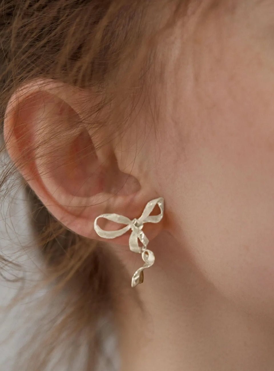 Ribbon Bow Drop Earrings