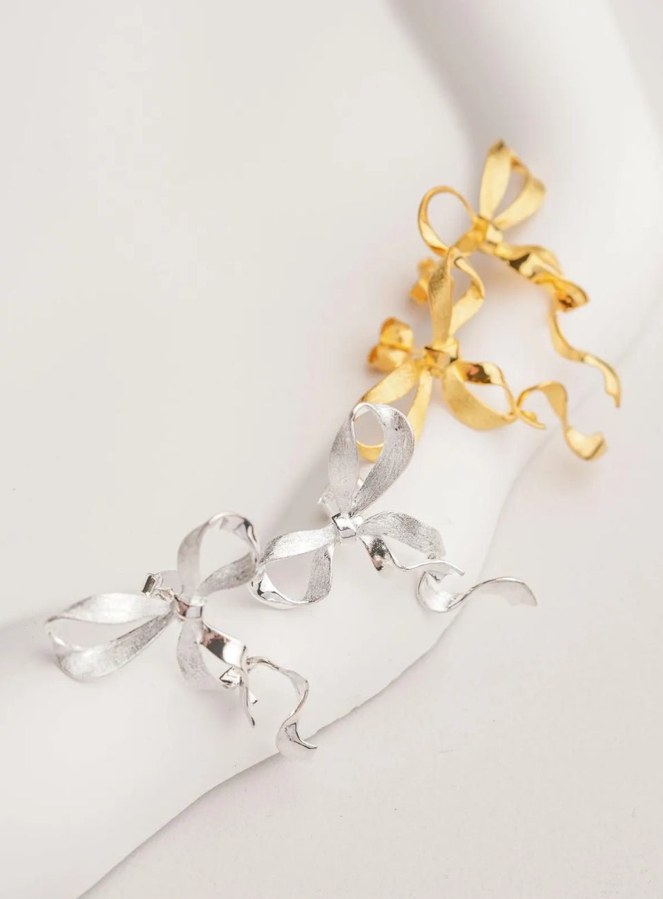 Ribbon Bow Drop Earrings