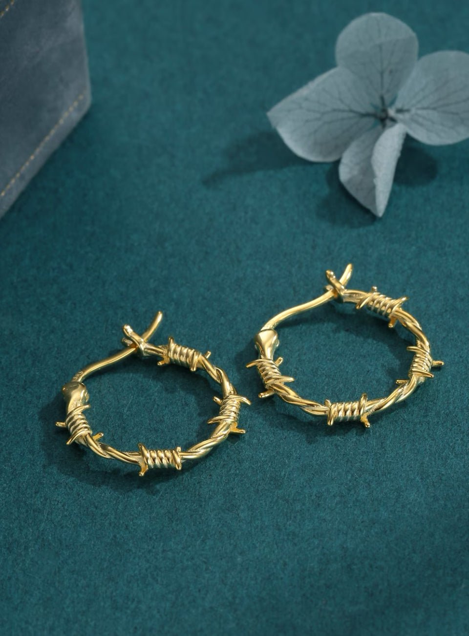 Barbed Wire Hoop Earrings