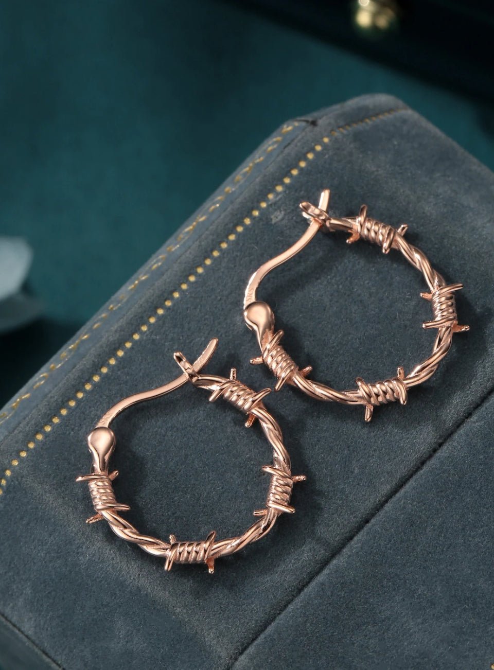 Barbed Wire Hoop Earrings