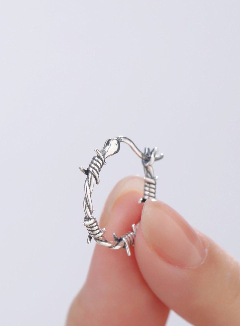Barbed Wire Hoop Earrings