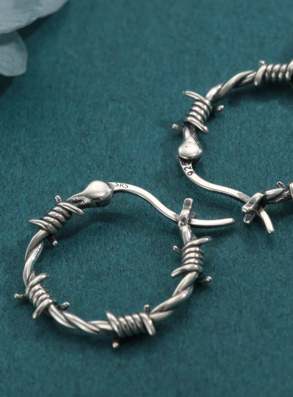 Barbed Wire Hoop Earrings