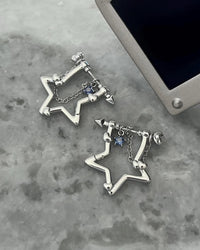 Star Outline Drop Earrings