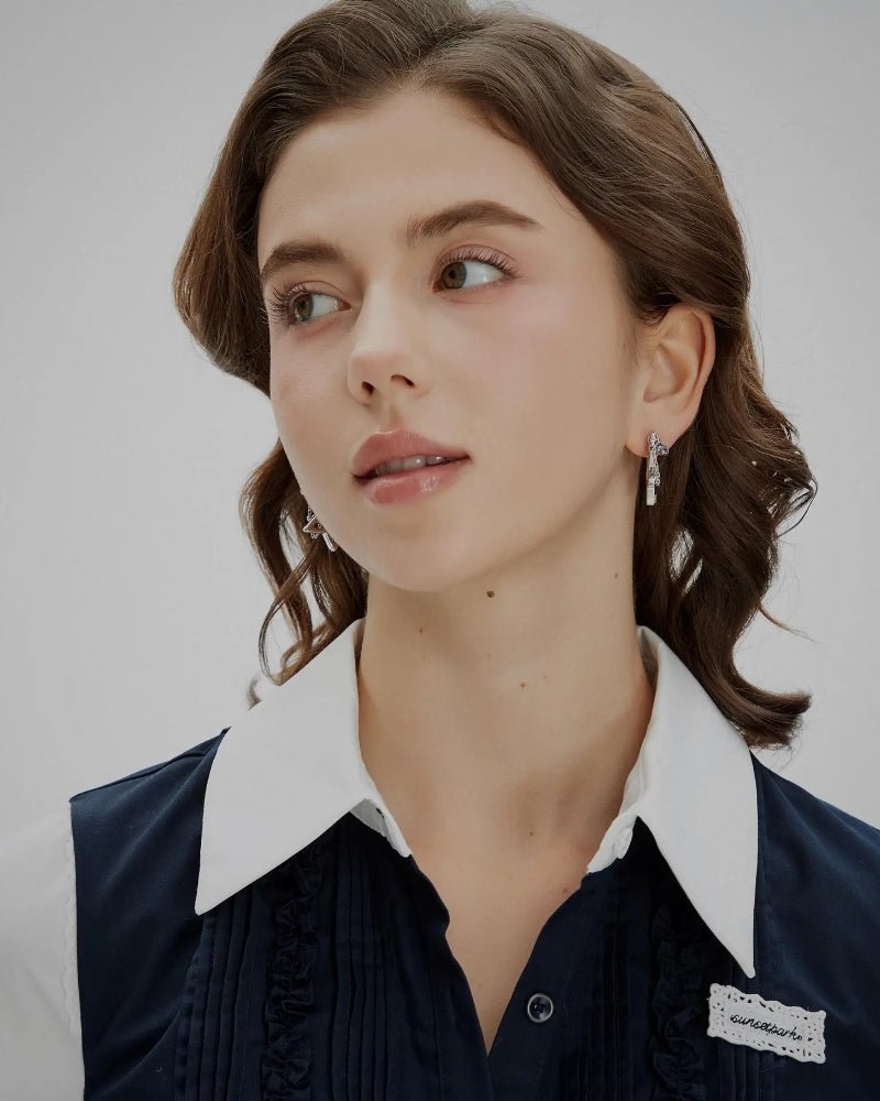Star Outline Drop Earrings