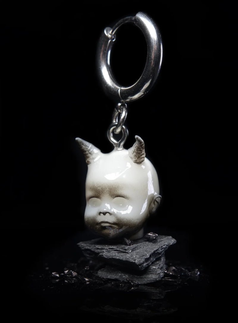 Baby Devil Ghost Hoop Earrings