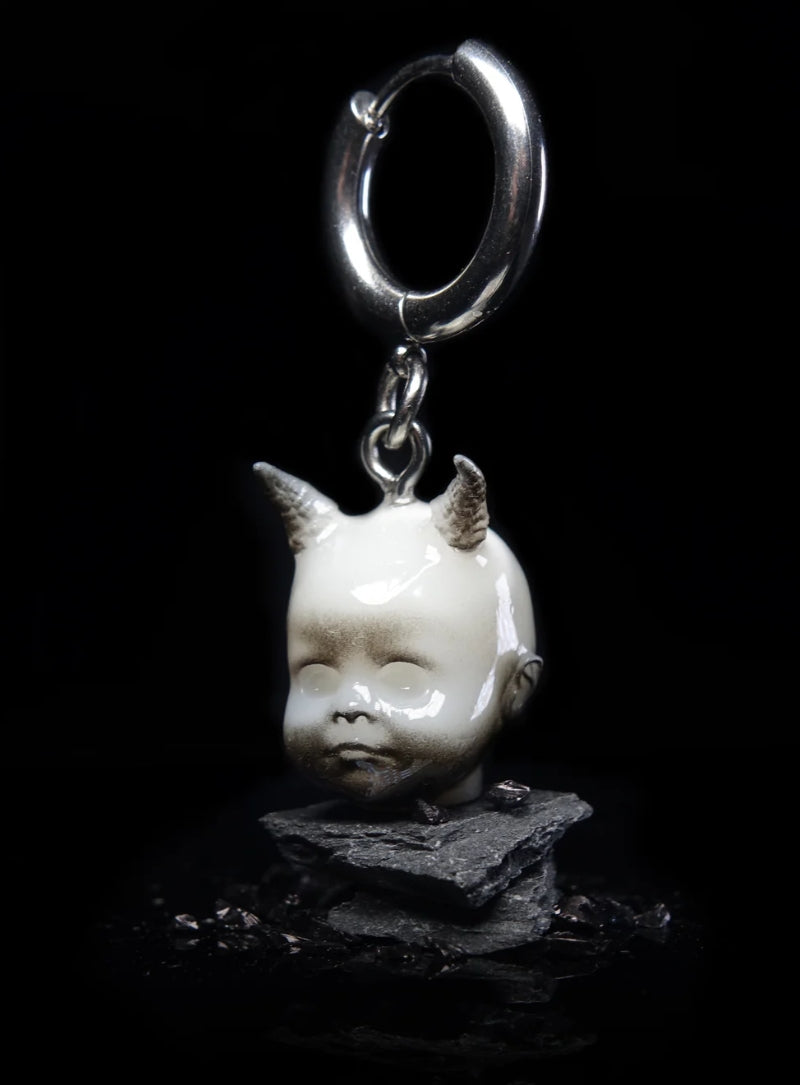 Baby Devil Ghost Hoop Earrings