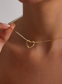 Gold Plated Heart Charm Necklace