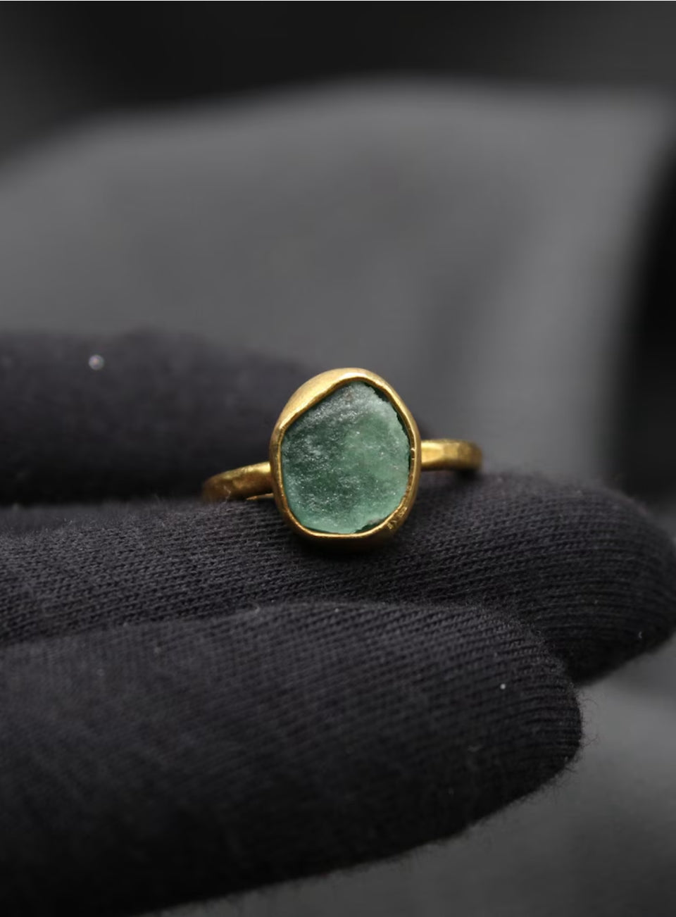 Raw Emerald Ring