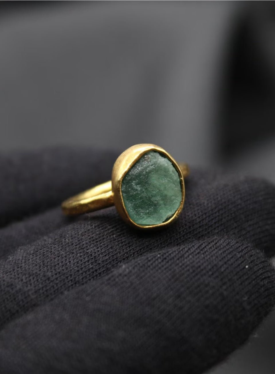 Raw Emerald Ring