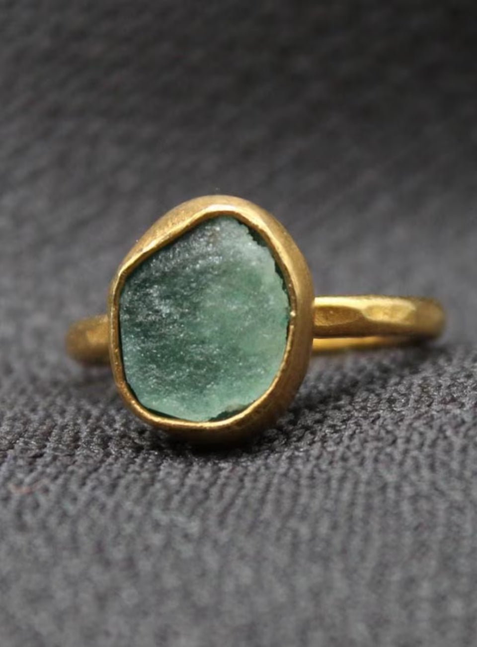 Raw Emerald Ring
