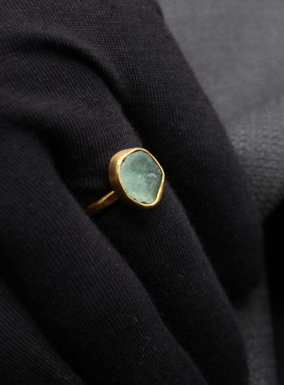 Raw Emerald Ring