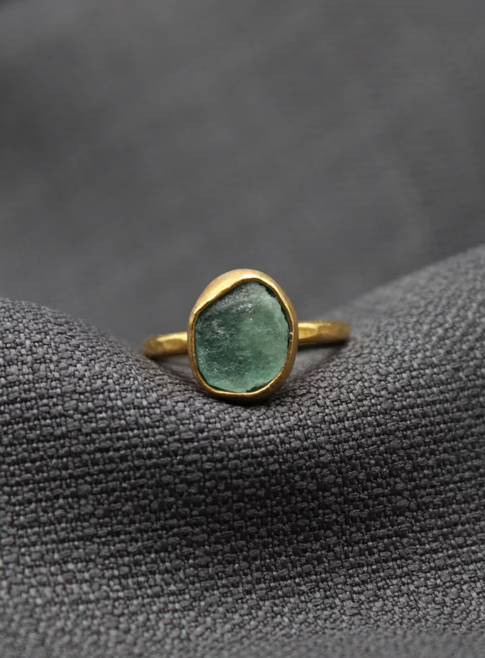 Raw Emerald Ring