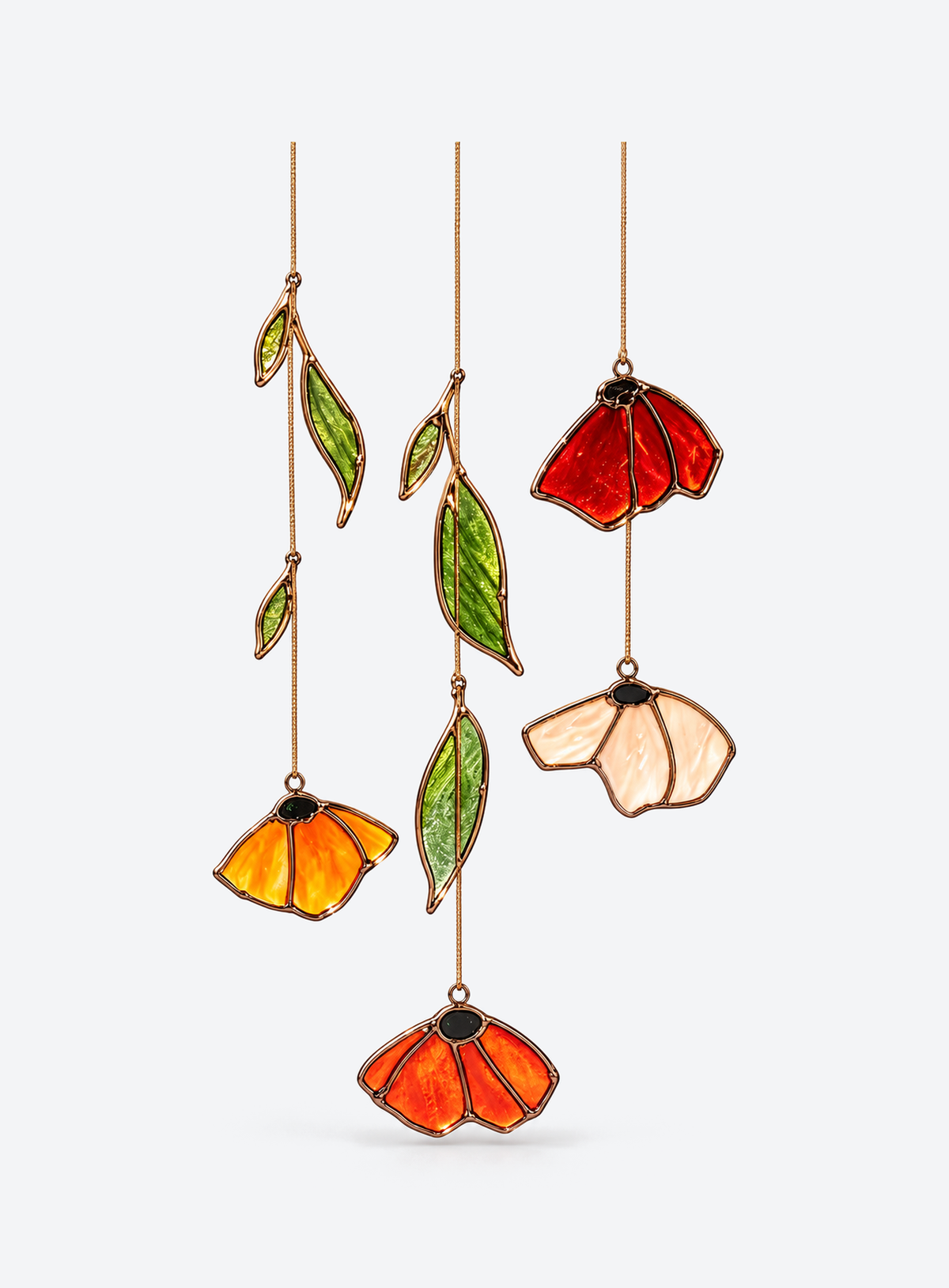 Autumn Poppy Leaf Suncatcher