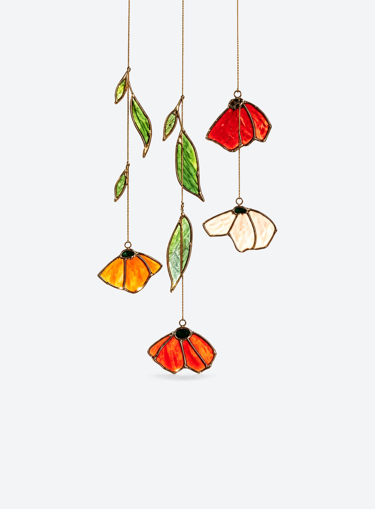 Autumn Poppy Leaf Suncatcher