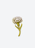 Birth month flower brooch with decorative enamel details (January)