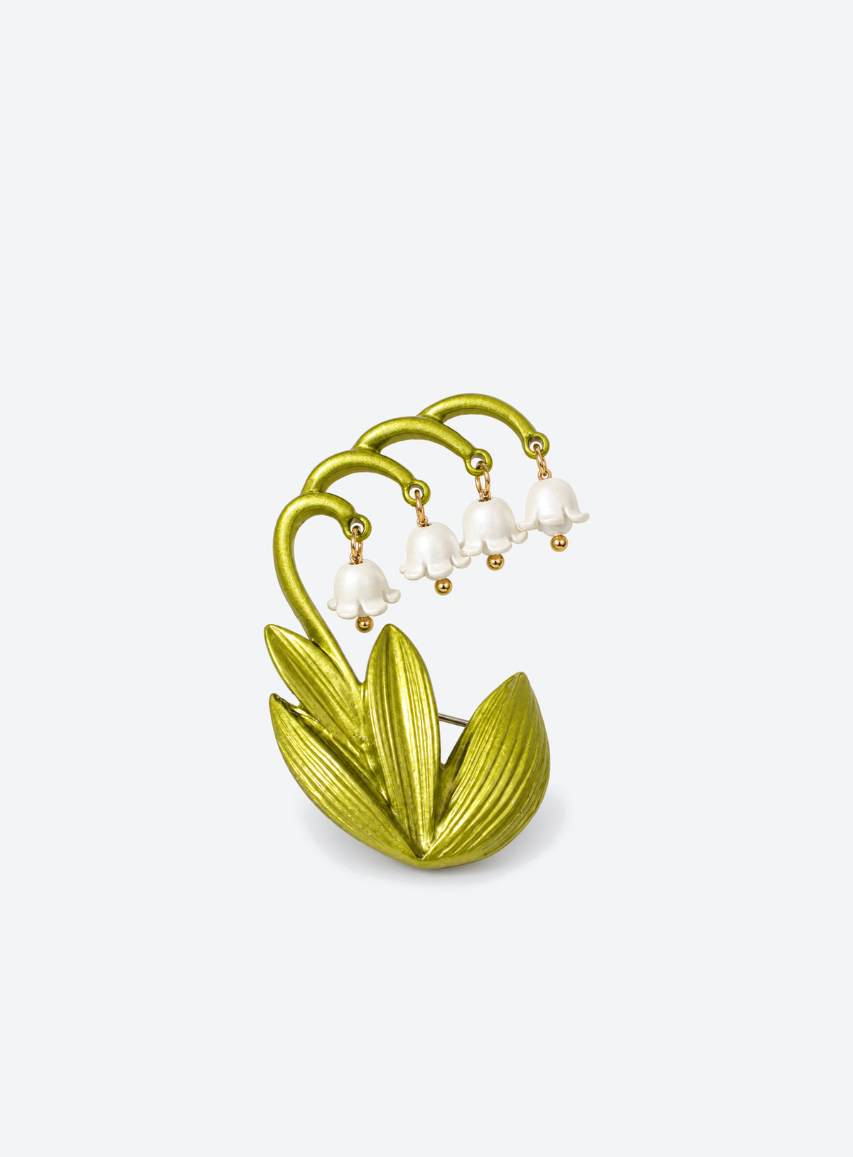 Birth month flower brooch with decorative enamel details (May)
